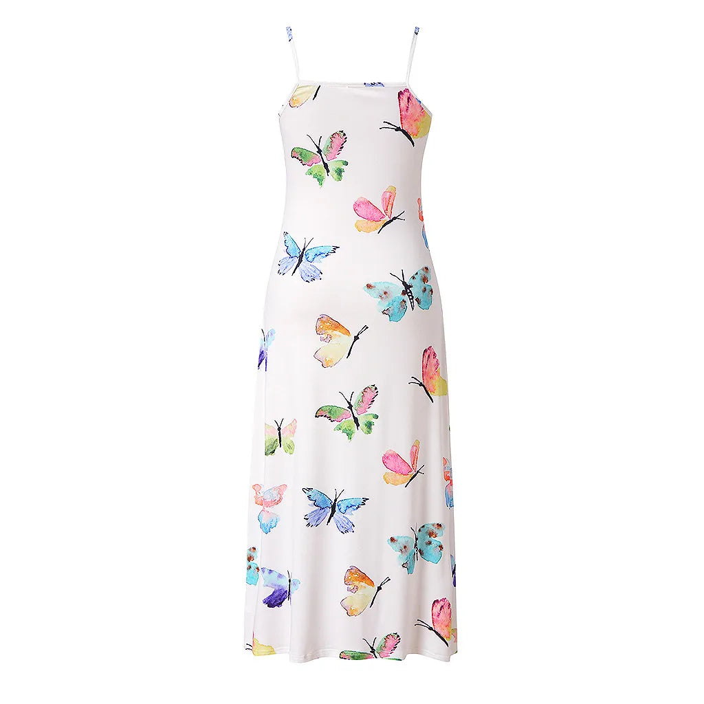 Women's Butterfly Print Camisole Dress